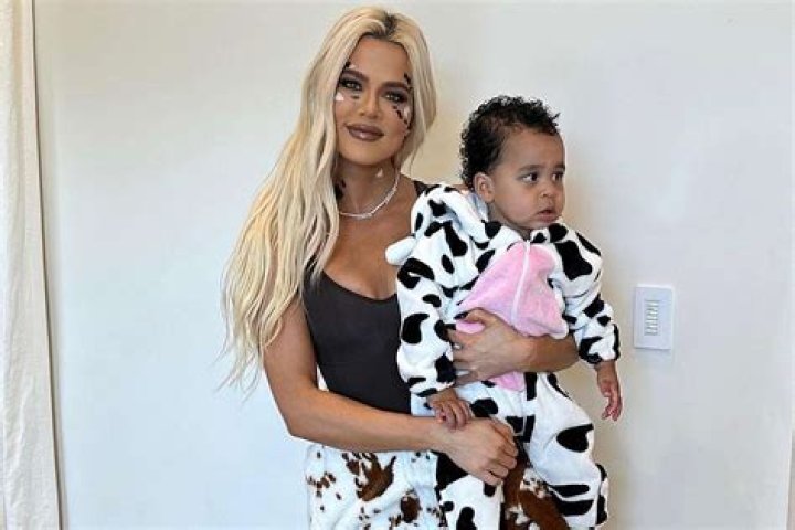 Khloe Kardashian and Son Tatum Rock Matching Cow Costumes for Halloween: Photos
