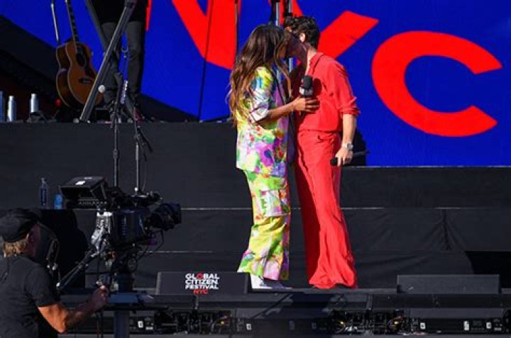Priyanka Chopra & Nick Jonas Kiss On Stage At Global Citizen Concert in NYC: Photos