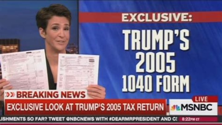 Rachel Maddow Releases Donald Trump’s 2005 Tax Returns — PICS