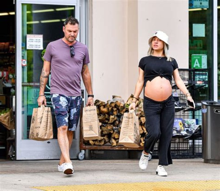 Sharna Burgess Shows Off Bare Baby Bump In Crop Top For Outing With Brian Austin Green