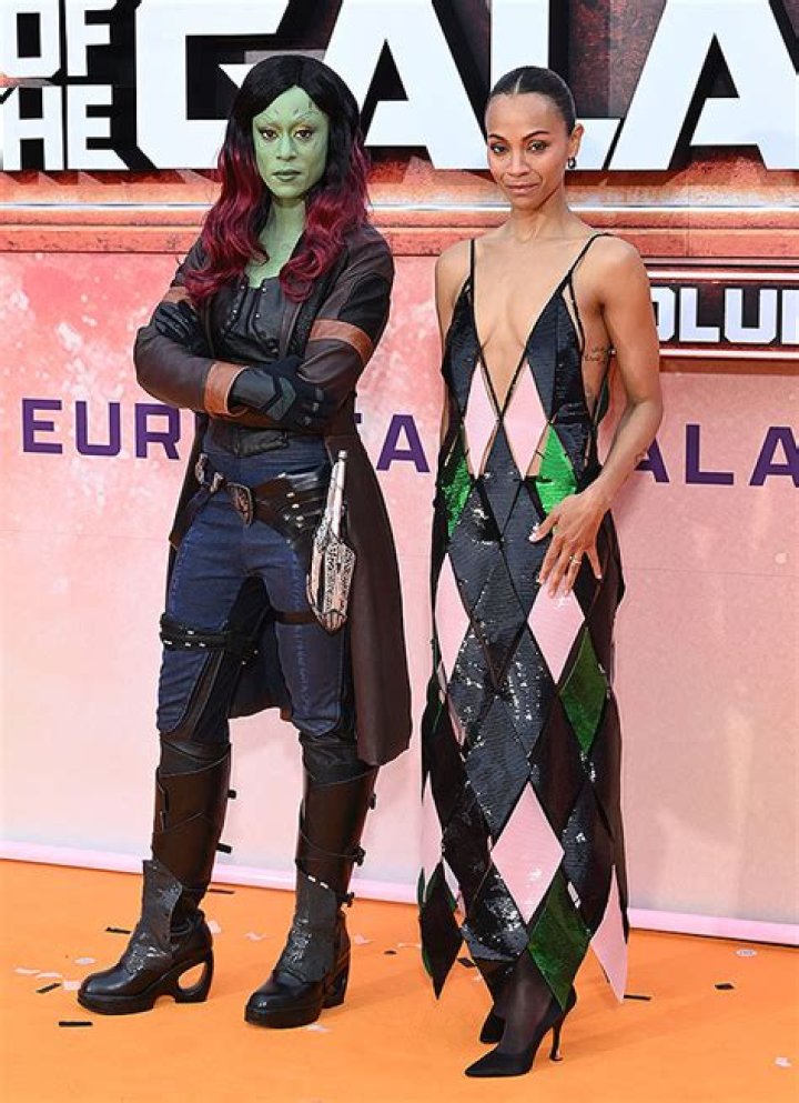Zoe Saldana In Harlequin Gown For ‘Guardians Galaxy Vol. 3’: Photo – Hollywood Life